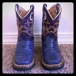 Size 8 Purple Lizard Cowboy Boots